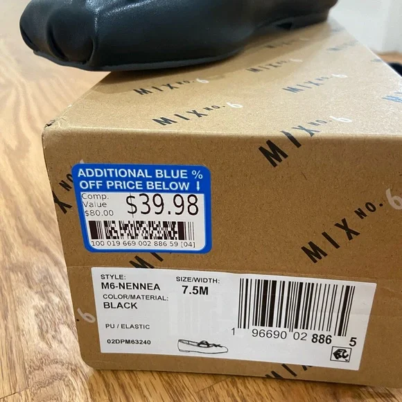 Mix No. 6 Black Women's Ballet Flats - Picture 4 of 8